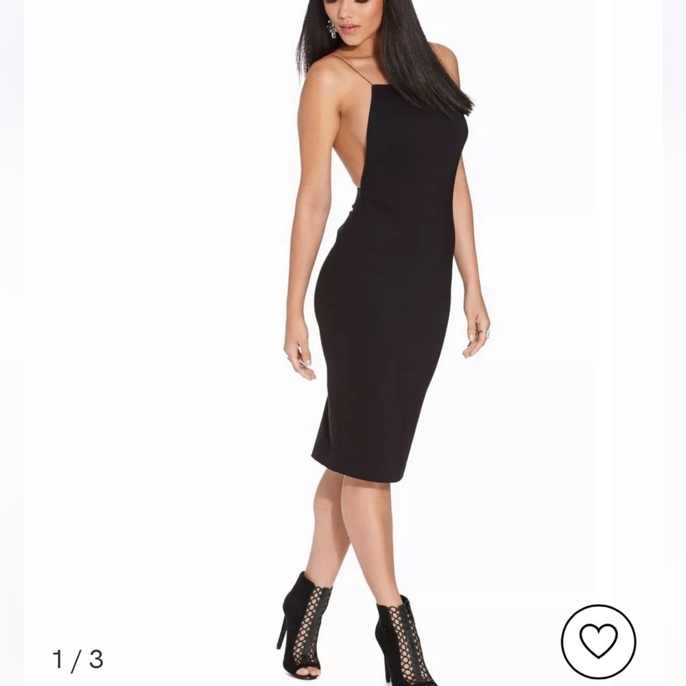 AQ/AO Cartney Backless Midi Dress